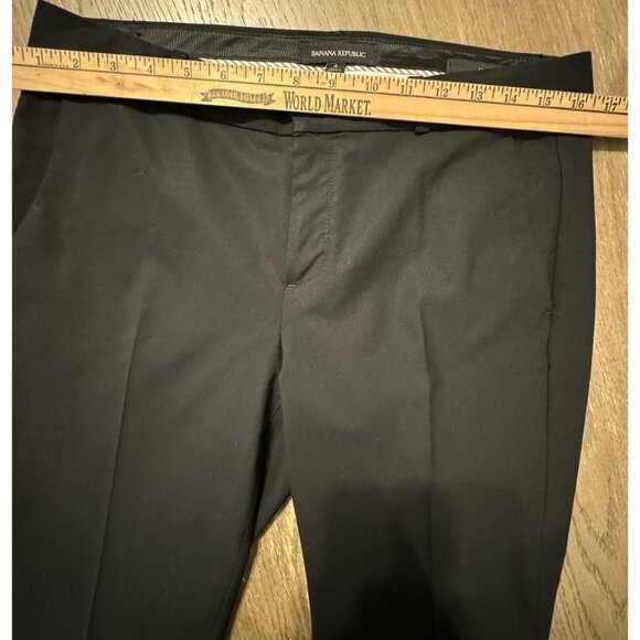 Banana Republic Avery Wool Black Straight Ankle Pants Work Office Trouser Size 4 - Picture 8 of 12